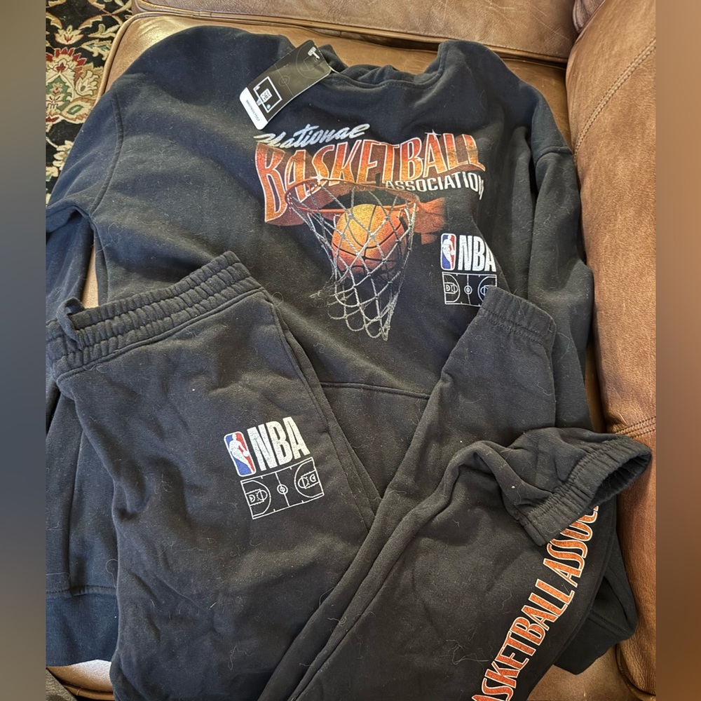 Abercrombie NBA fleece lined Sweatshirt Hoodie & Joggers Sweats NEW NWT